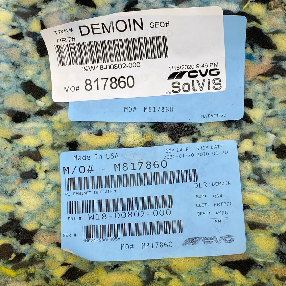 W1800802000 Genuine Freightliner Cabinet Floor Mat - Truck To Trailer