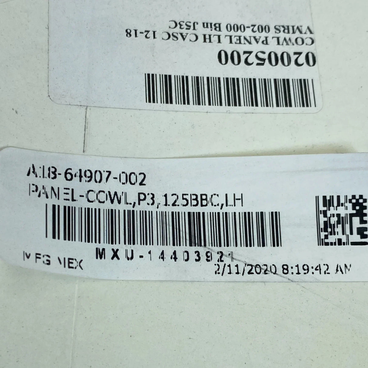 A1864907002 Genuine Freightliner Left Cowl Panel - Truck To Trailer