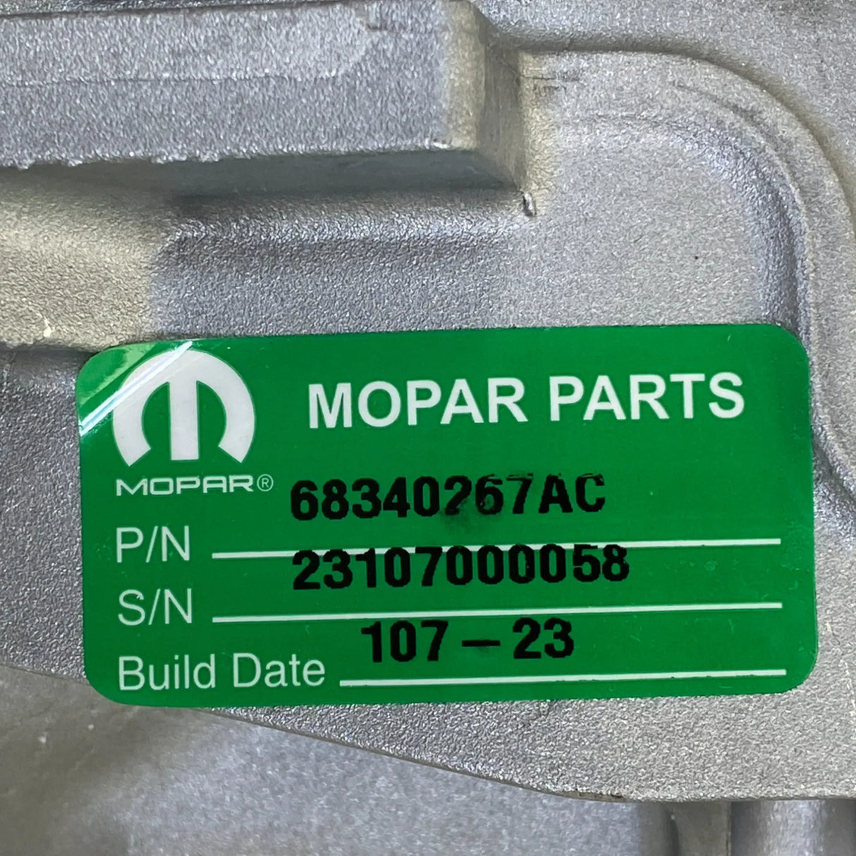 68340267AC Genuine Mopar Front Differential Assembly - Truck To Trailer