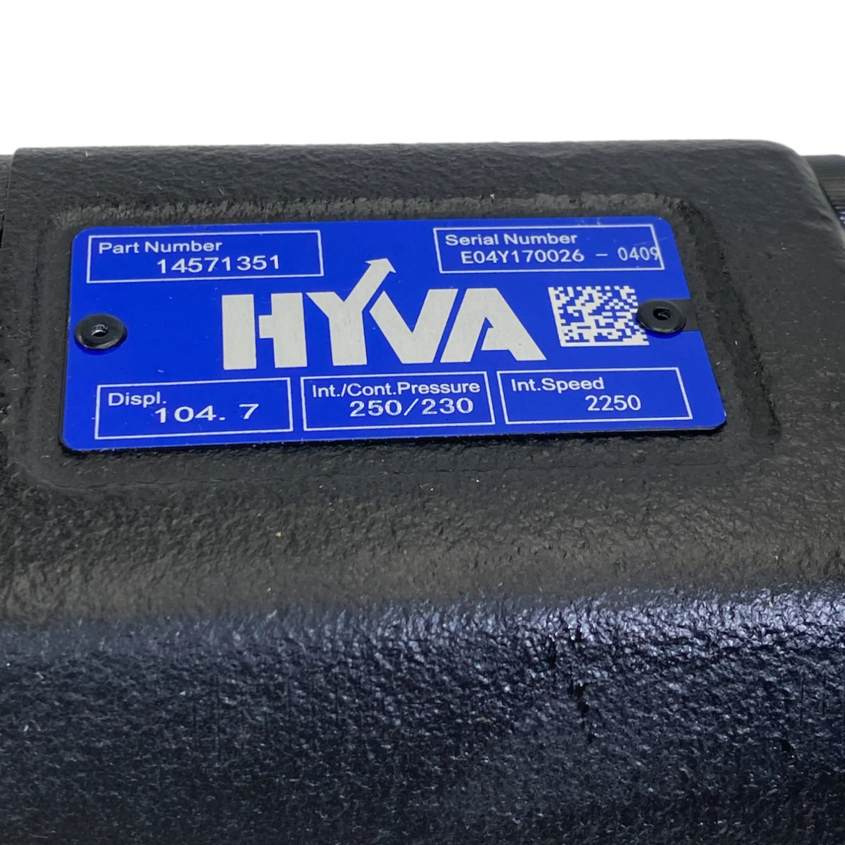 14571351 Genuine HYVA Gear Pump - Truck To Trailer