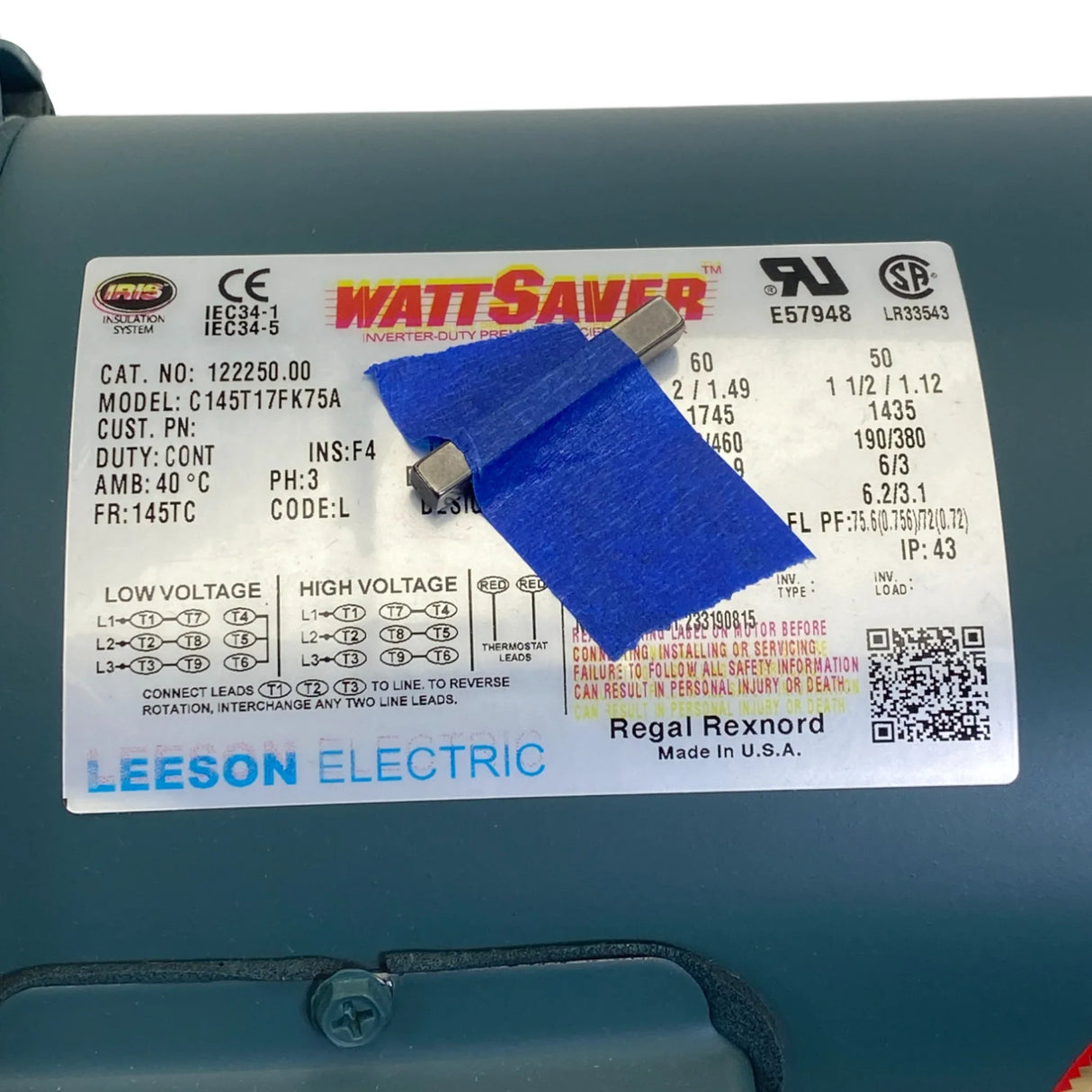 122250.00 Leeson Electric Brake Motor - Truck To Trailer