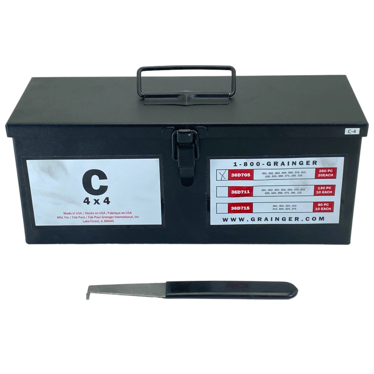 36D705 Grainger Approved Stainless Steel Slotted Shim Assortment - Truck To Trailer