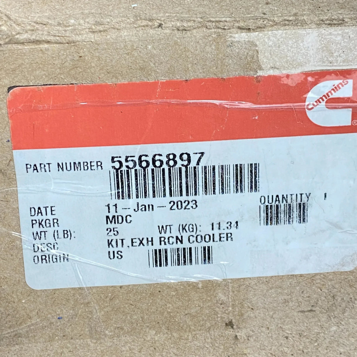 5529387 Genuine Cummins EGR Exhaust Gas Recirculation Cooler - Truck To Trailer