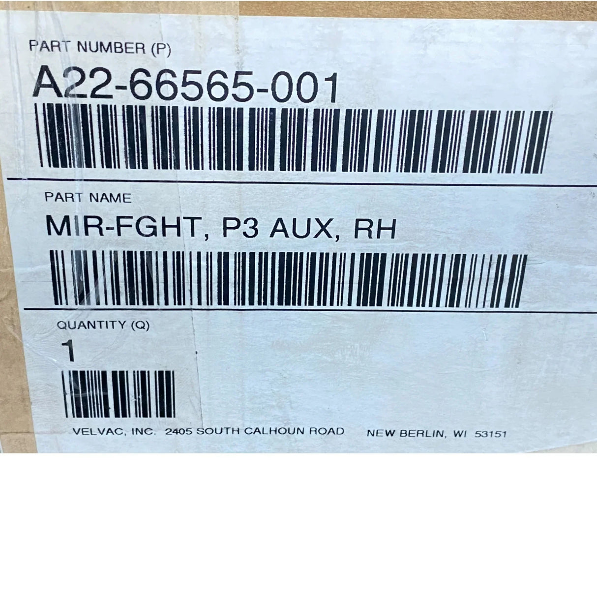 A2266565001 Genuine Freightliner Right Side Hood Mirror Assembly - Truck To Trailer