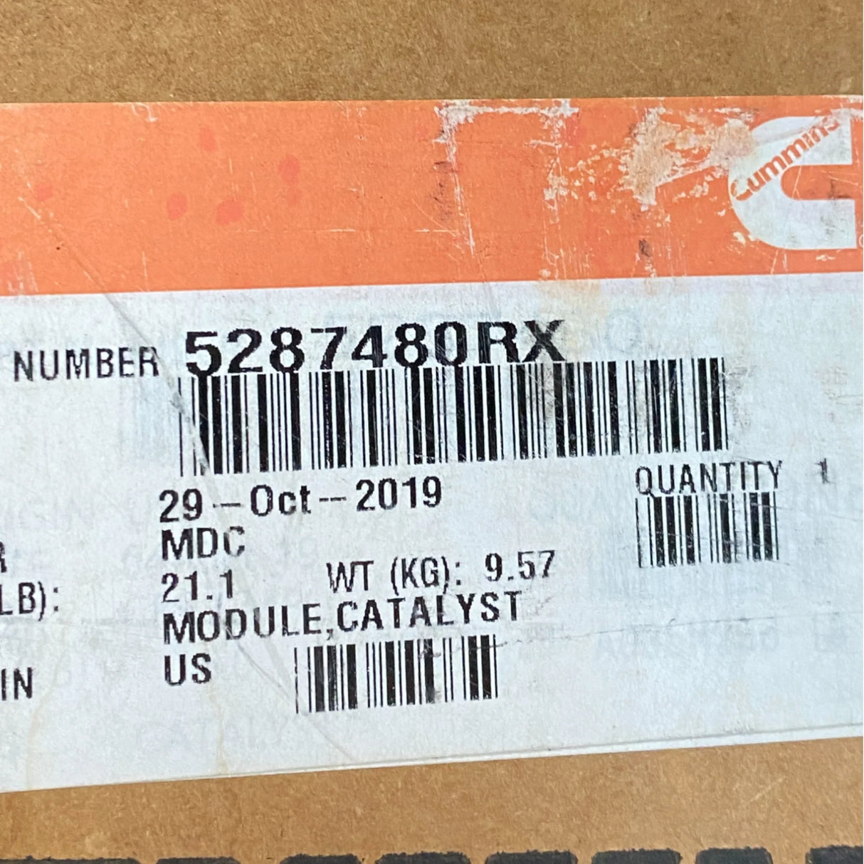 5287480RX Genuine Cummins Outlet Catalyst Module - Truck To Trailer