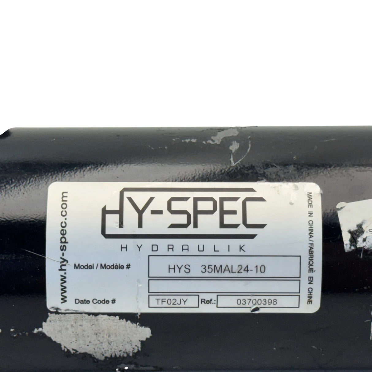 35MAL24-10 HY-SPEC Hydraulic Rod Cylinder - Truck To Trailer