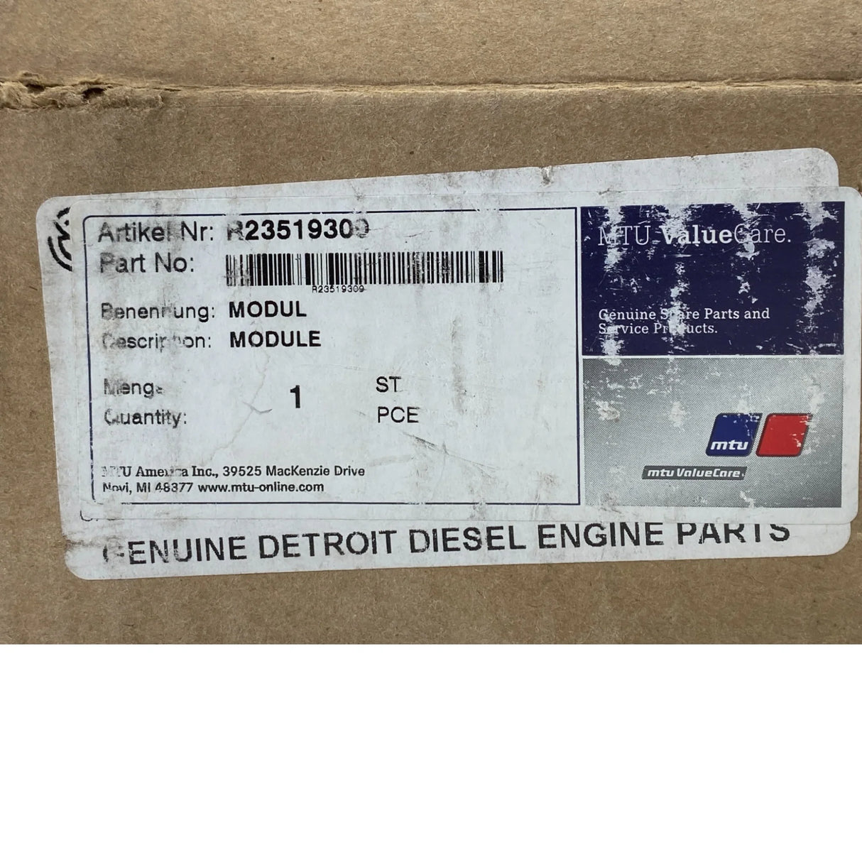 R23519309 Genuine Detroit Diesel ECM Electronic Control Module DDEC IV - Truck To Trailer
