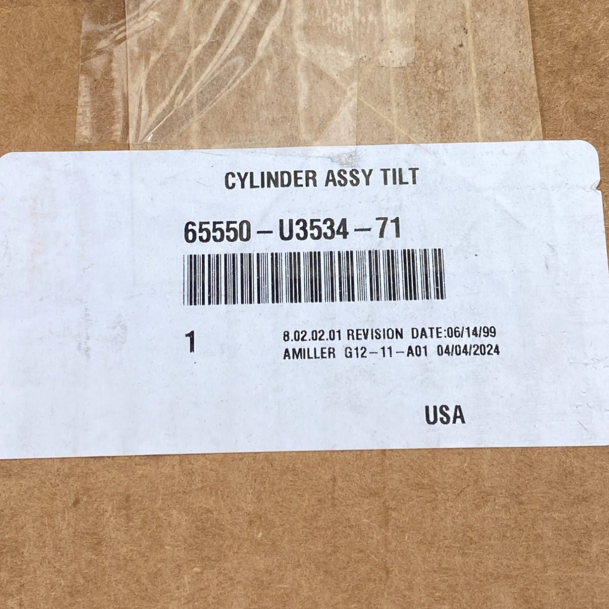 65550-U3534-71 Genuine Toyota Tilt Cylinder Assembly - Truck To Trailer