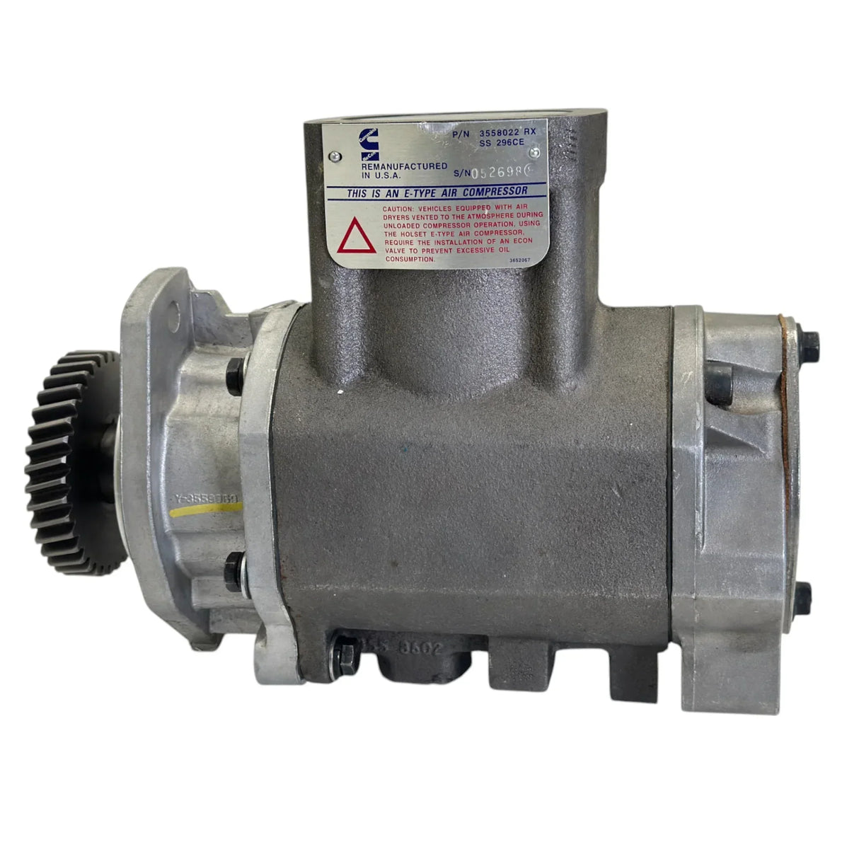 3558022 Genuine Cummins Air Compressor W/O Cylinder Head - Truck To Trailer