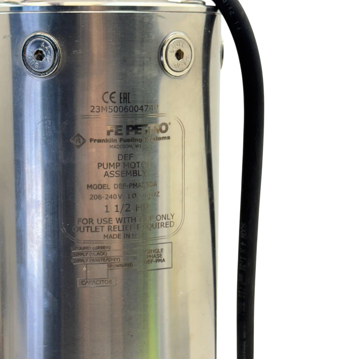 403383903 Franklin Fueling DEF Diesel Exhaust Fluid Pump Motor Assembly - Truck To Trailer