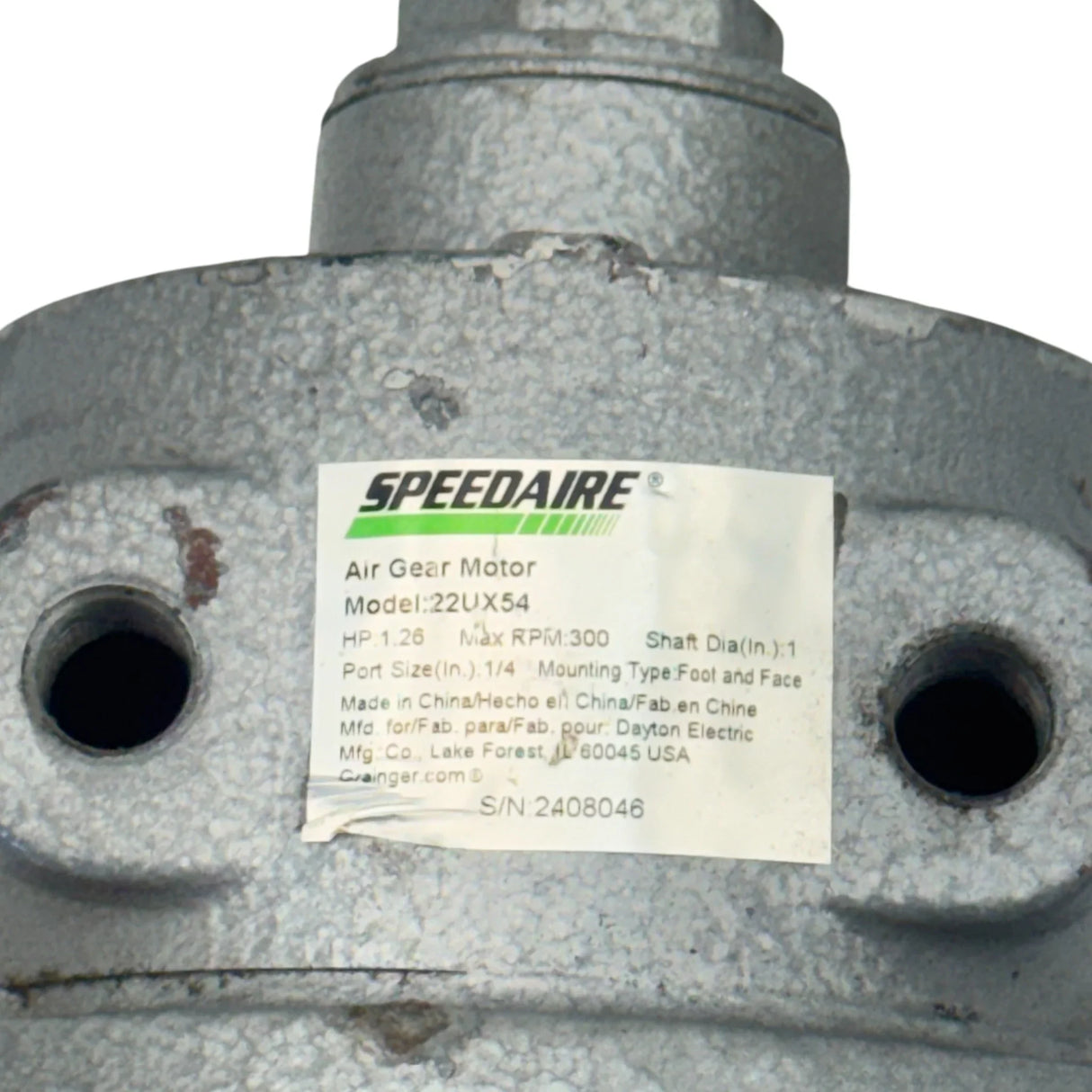 22UX54 Speedaire Air Gearmotor - Truck To Trailer