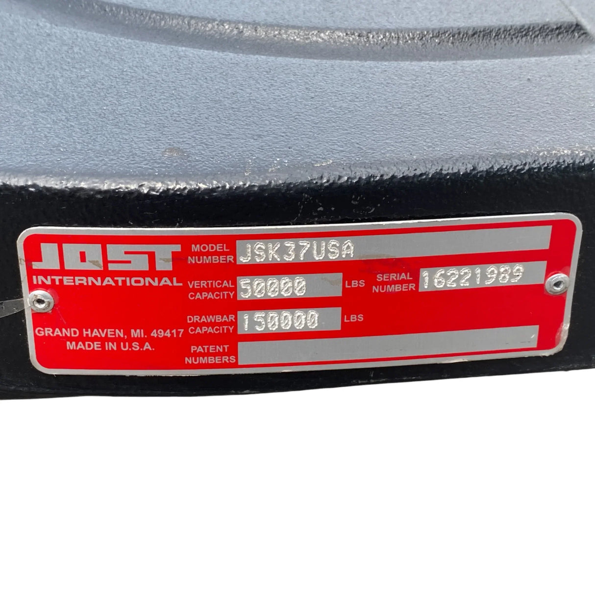 JSK37USA Jost Fifth Wheel Top Plate Assembly - Truck To Trailer