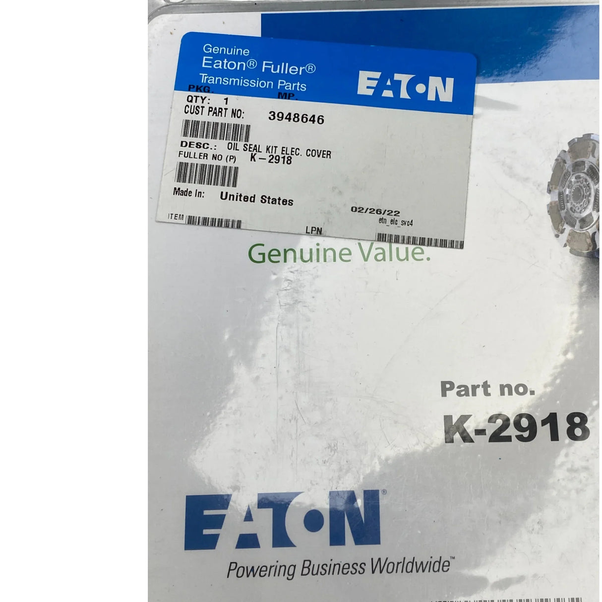K-2918 Genuine Eaton Oil Seal Kit - Truck To Trailer