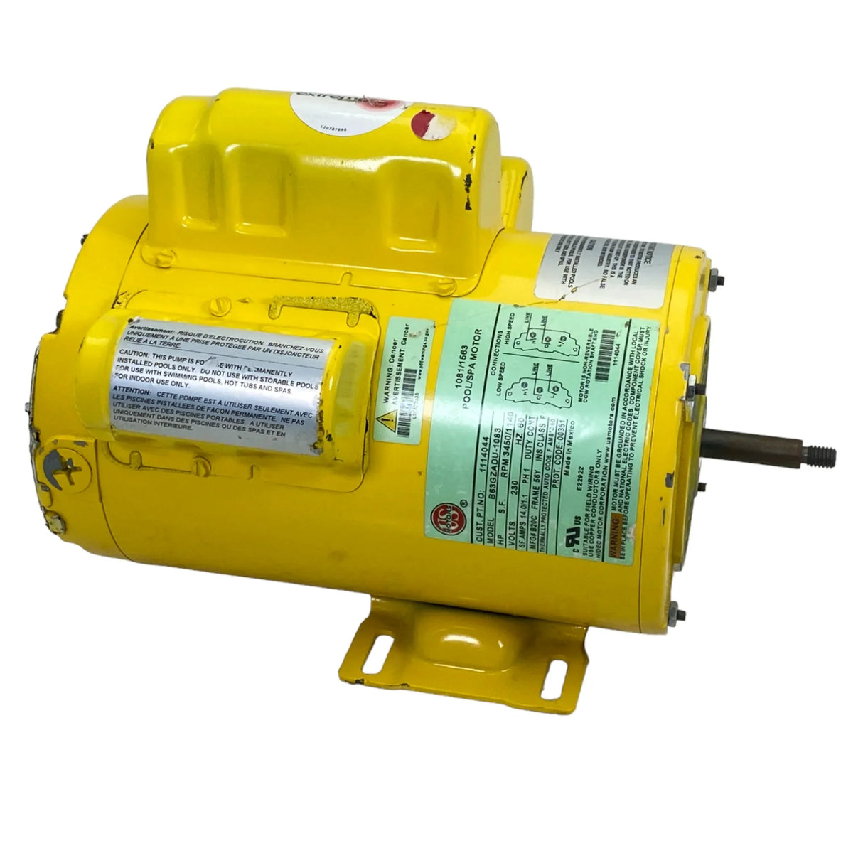 1114044 Us Motors Spa Motor B63Gzadu-1083 Model - Truck To Trailer