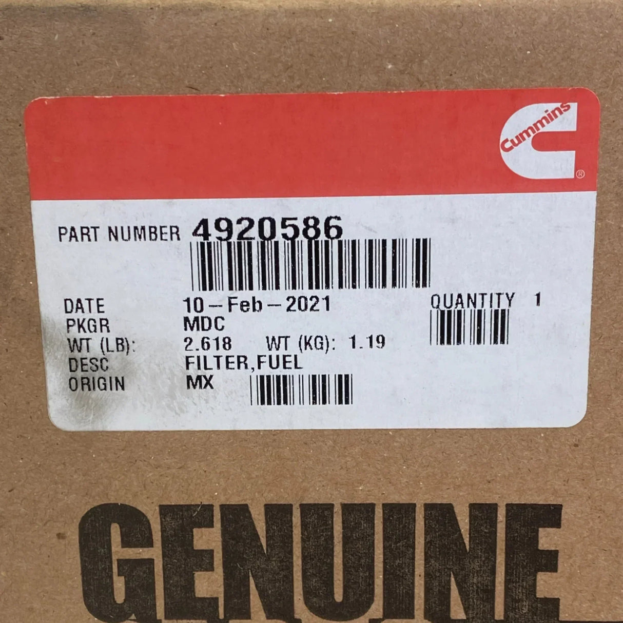 3101546 Genuine Cummins Fuel Filter - Truck To Trailer