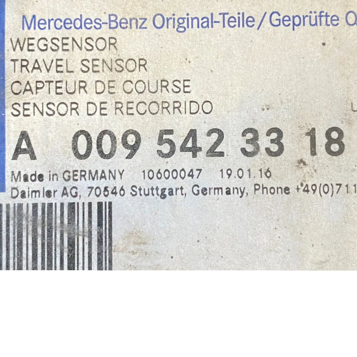 A0135420818 Genuine Freightliner Clutch Travel Sensor - Truck To Trailer