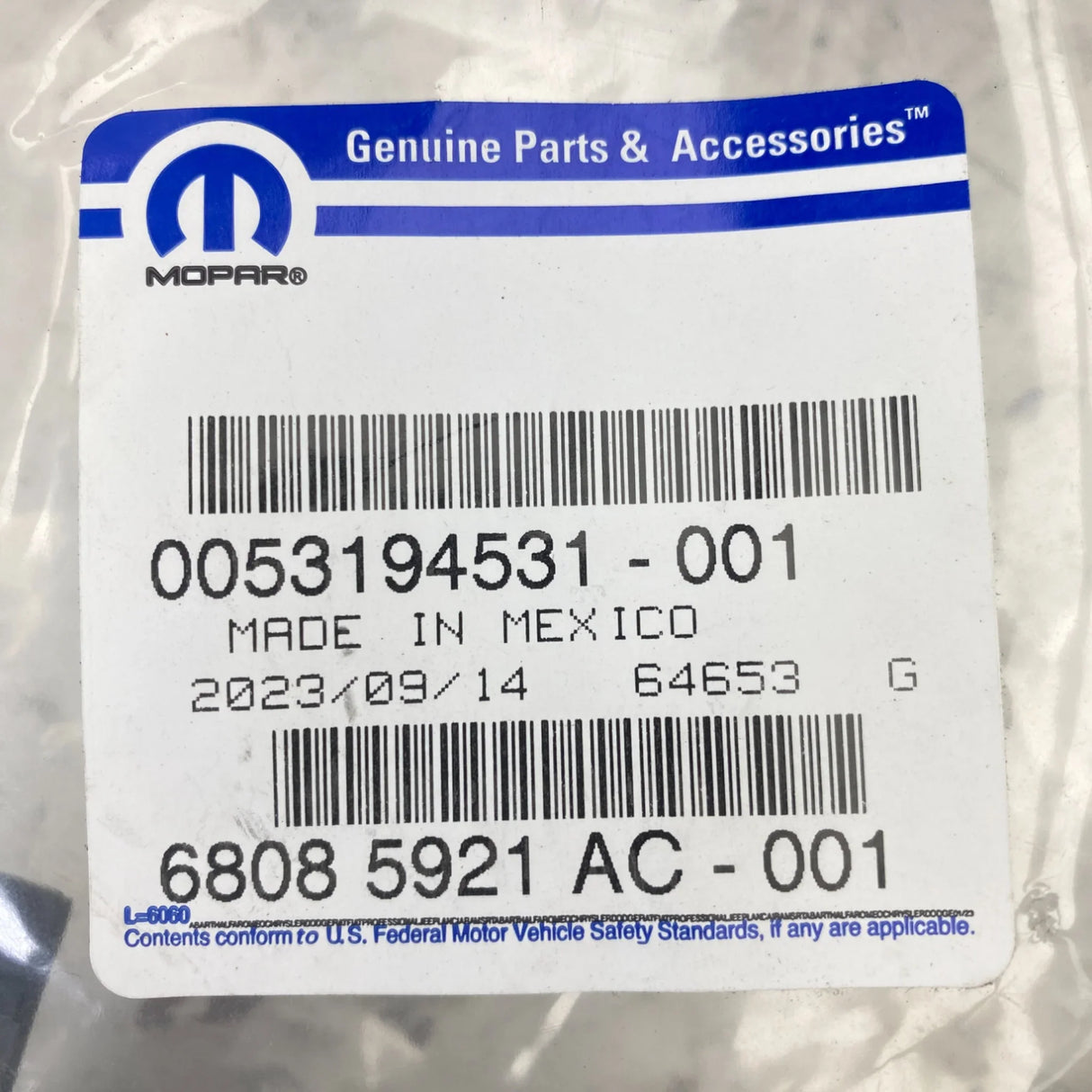 68085921AC Genuine Mopar Diesel Exhaust Fluid Supply Line - Truck To Trailer