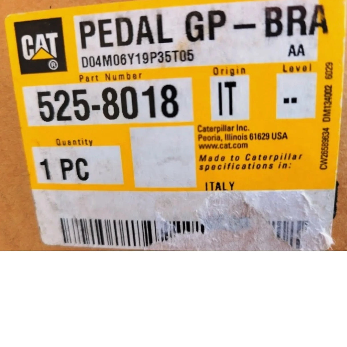 525-8018 CAT Pedal Group-Brake - Truck To Trailer