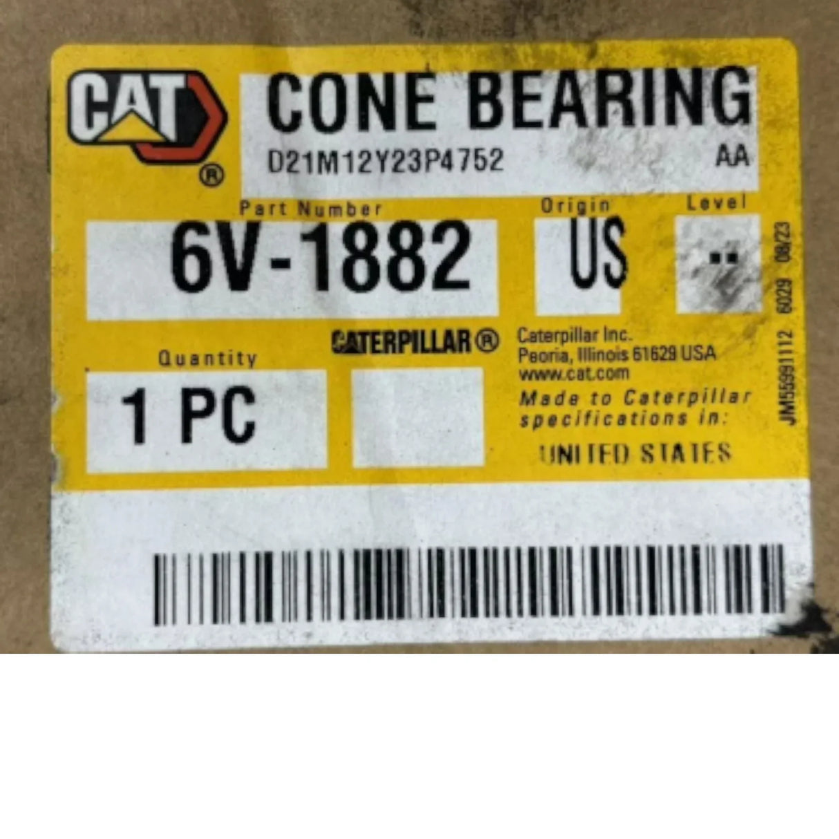 6V-1882 CAT Tapered Roller Cone Bearing - Truck To Trailer