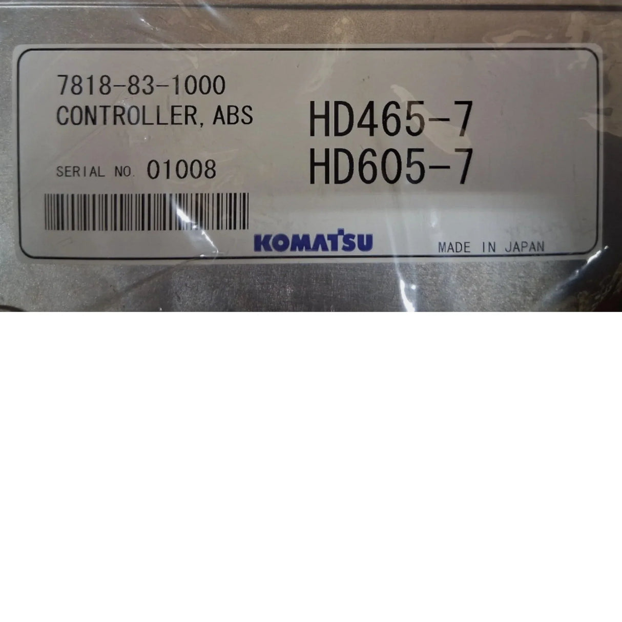 7818-83-1000 Komatsu Controller Abs - Truck To Trailer