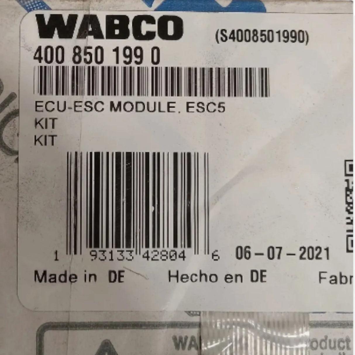 S400-850-199-0 Genuine Wabco ABS ESC Module - Truck To Trailer