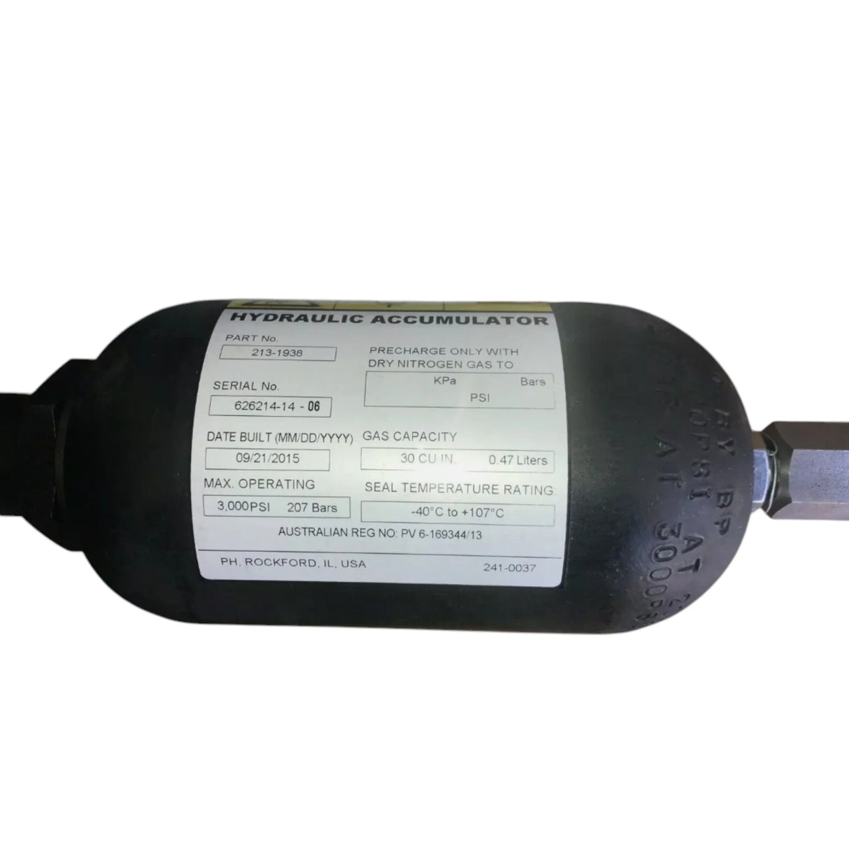 213-1938 CAT Accumulator - Truck To Trailer