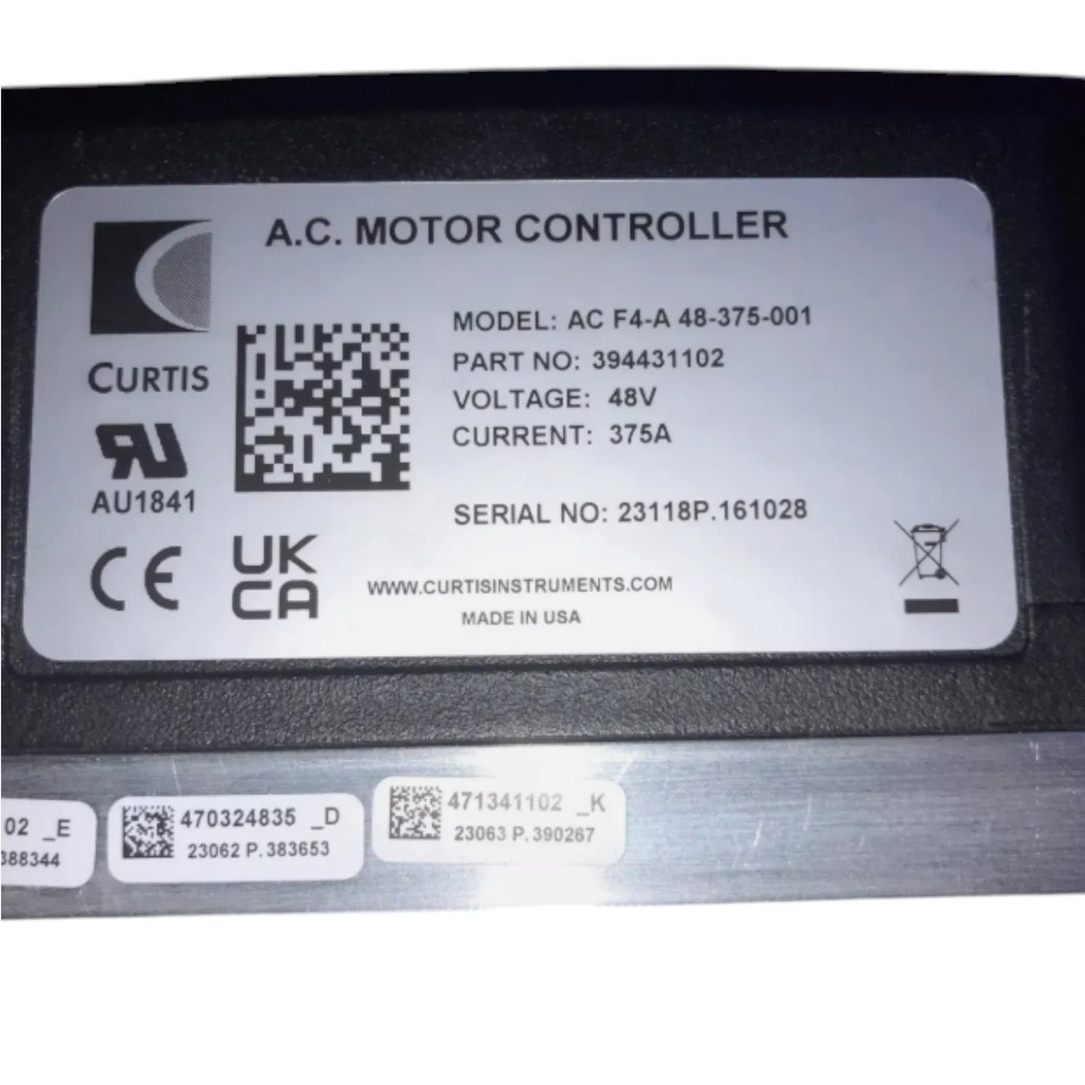 AC F4-A 48-375-001 Curtis AC Motor Controller - Truck To Trailer
