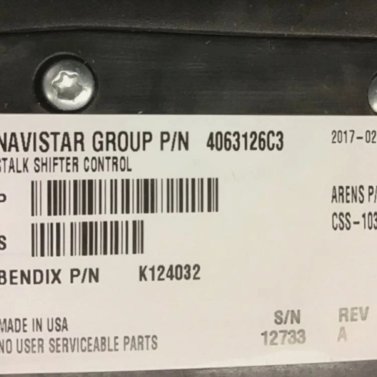 4063126C5 International Control universal Stalk Shifte - Truck To Trailer