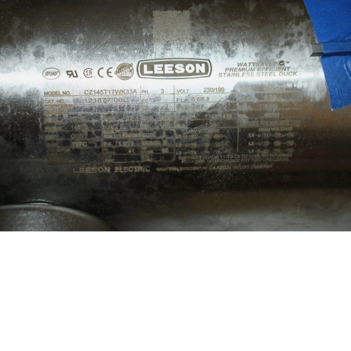 121877.00 Leeson Motor General Purpose Motor - Truck To Trailer