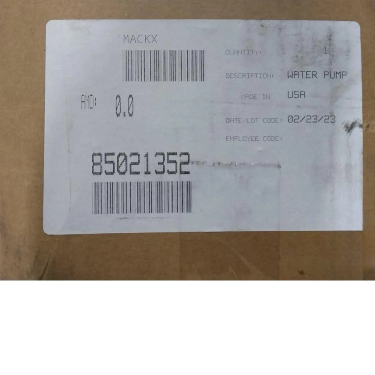 85021352 Genuine Volvo Water Pump - Truck To Trailer