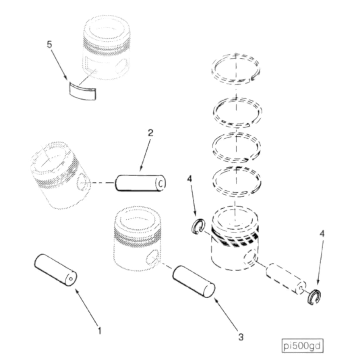 Cummins 131110 Piston Pin - Truck To Trailer