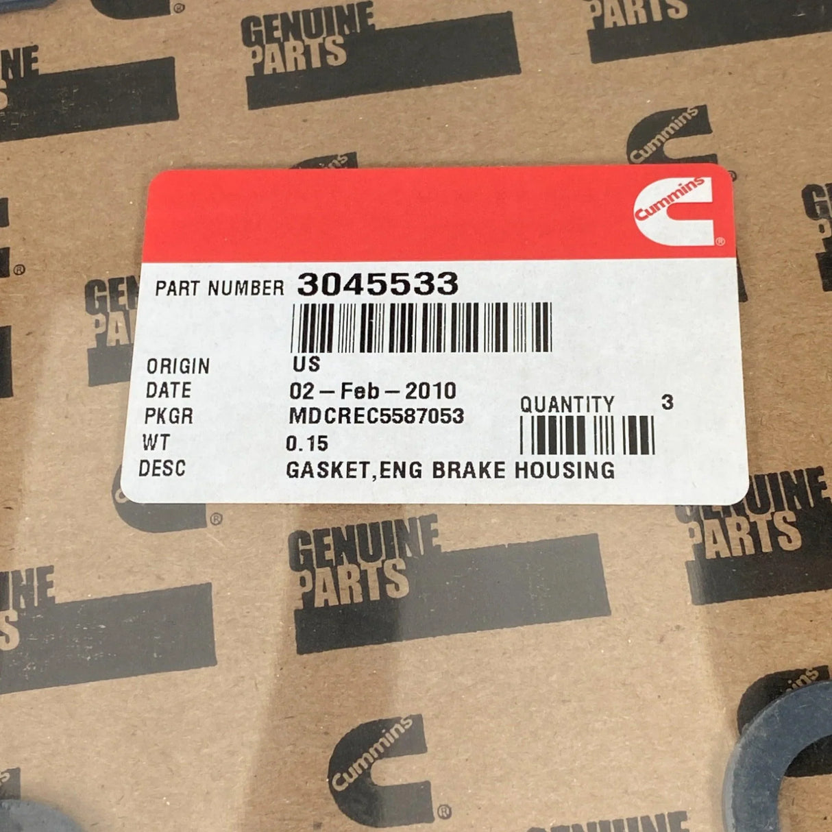 10279 Cummins Engine Brake Housing Gasket - Truck To Trailer