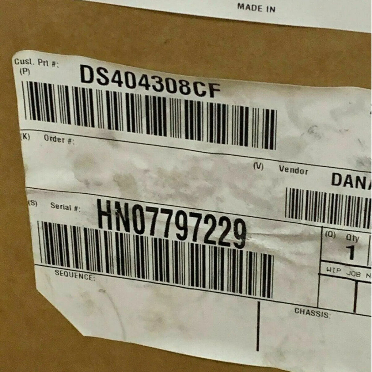 Ds404308Cf Eaton Dana Ratio Front Differential Ds404 3.08 - Truck To Trailer