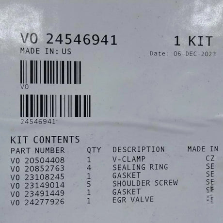 24546941 Genuine Mack EGR Valve Kit - Truck To Trailer