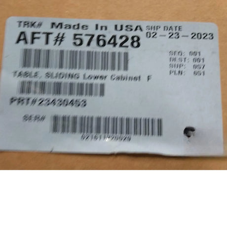 23430453 Genuine Mack Table - Truck To Trailer