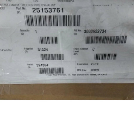 25153761 Genuine Volvo Pipe - Truck To Trailer