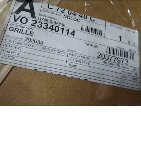 23340114 Genuine Mack Grille - Truck To Trailer