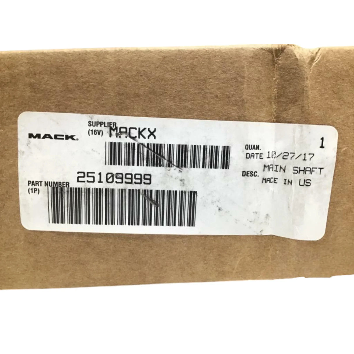 25109999 Genuine Volvo Main Shaft - Truck To Trailer