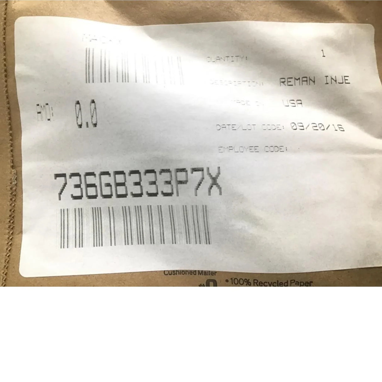 736GB333P7X Genuine Mack Injector - Truck To Trailer