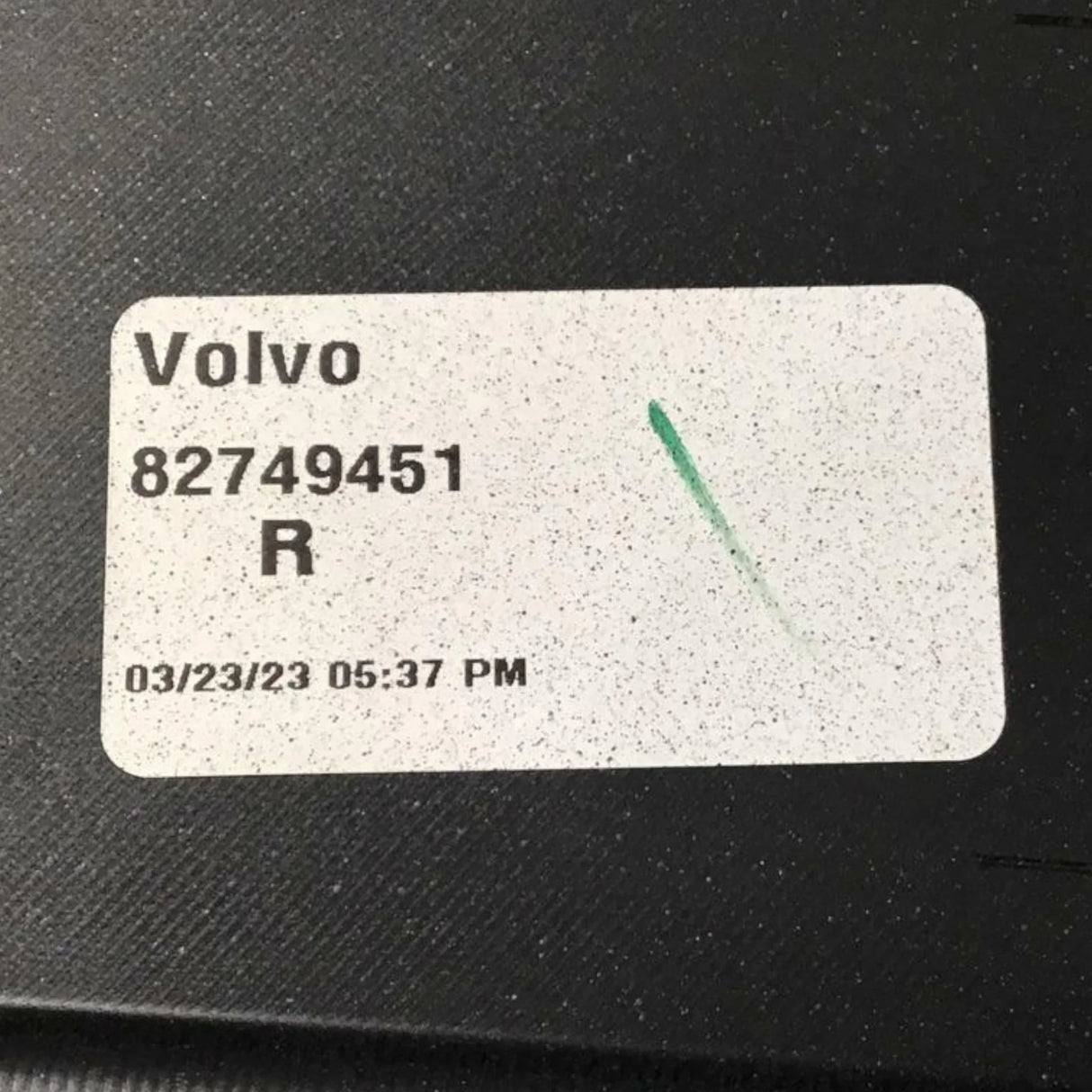 82749451 Genuine Volvo Black Right Chassis Fairing - Truck To Trailer