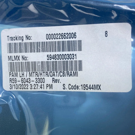 R59-6043-3300 Genuine Peterbilt Left Side Mirror Assembly - Truck To Trailer