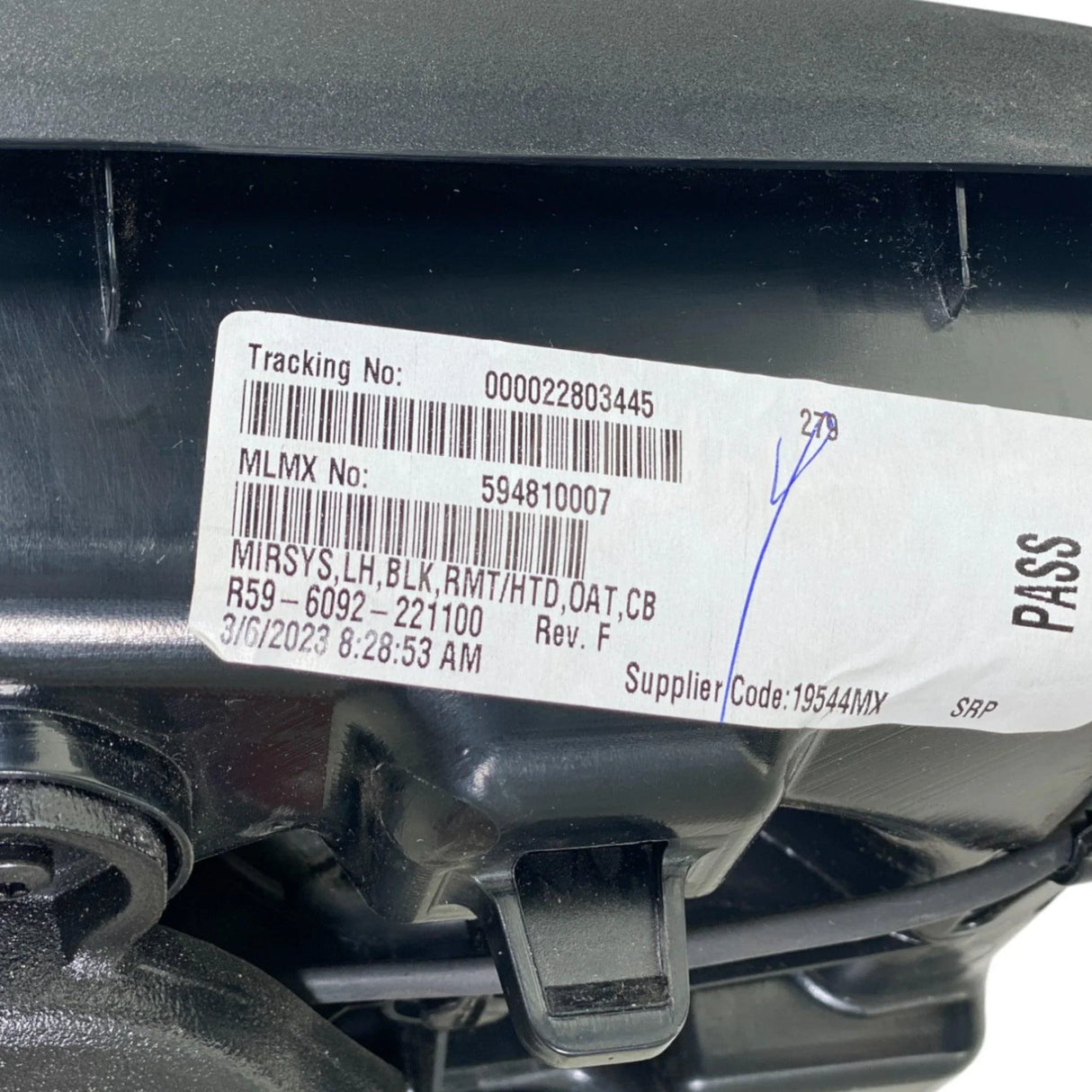 R59-6092-221100 Genuine Kenworth Left Door Outer Mirror Assembly T680 T880 - Truck To Trailer