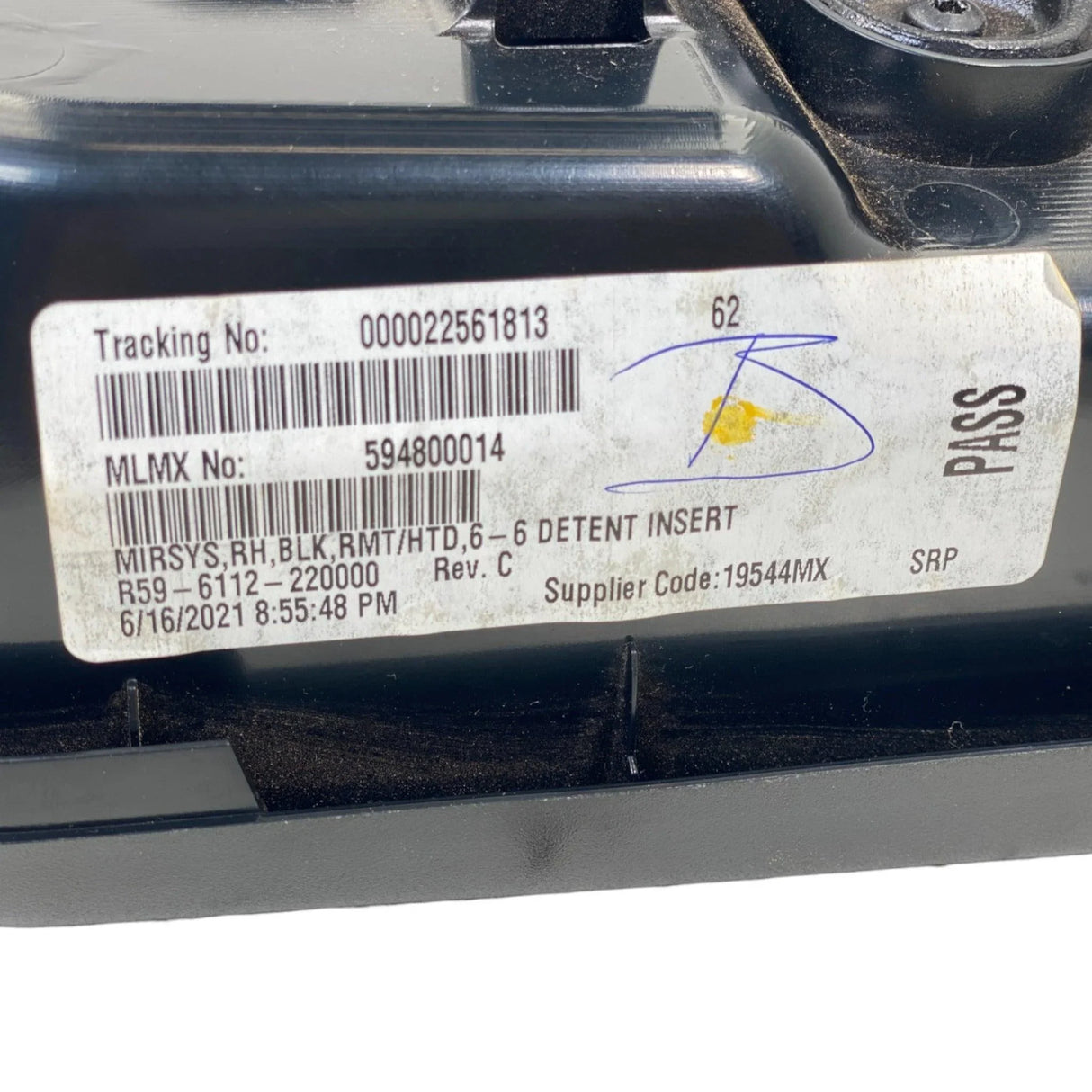 R59-6112-220000 Genuine Peterbilt Right Door Outer Mirror Assembly 2010-2017 579 - Truck To Trailer