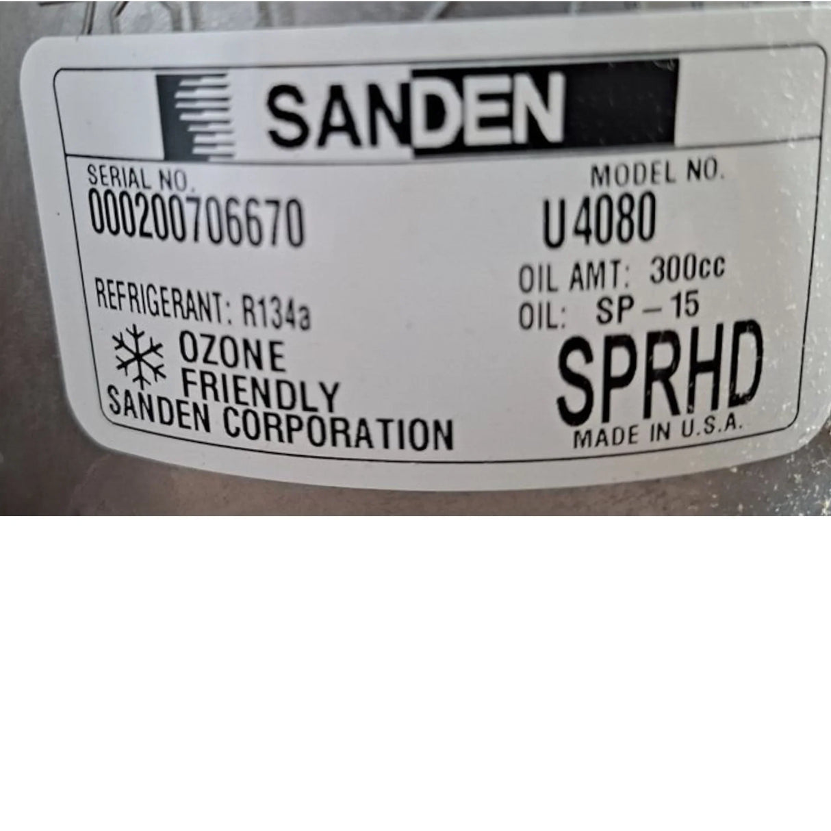 RC ACC3453 Genuine Sanden A/C Compressor U4080 - Truck To Trailer