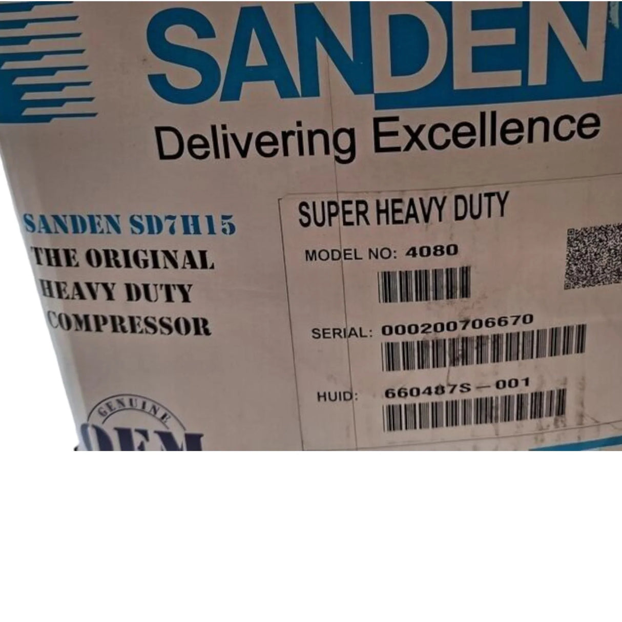 RC ACC3453 Genuine Sanden A/C Compressor U4080 - Truck To Trailer
