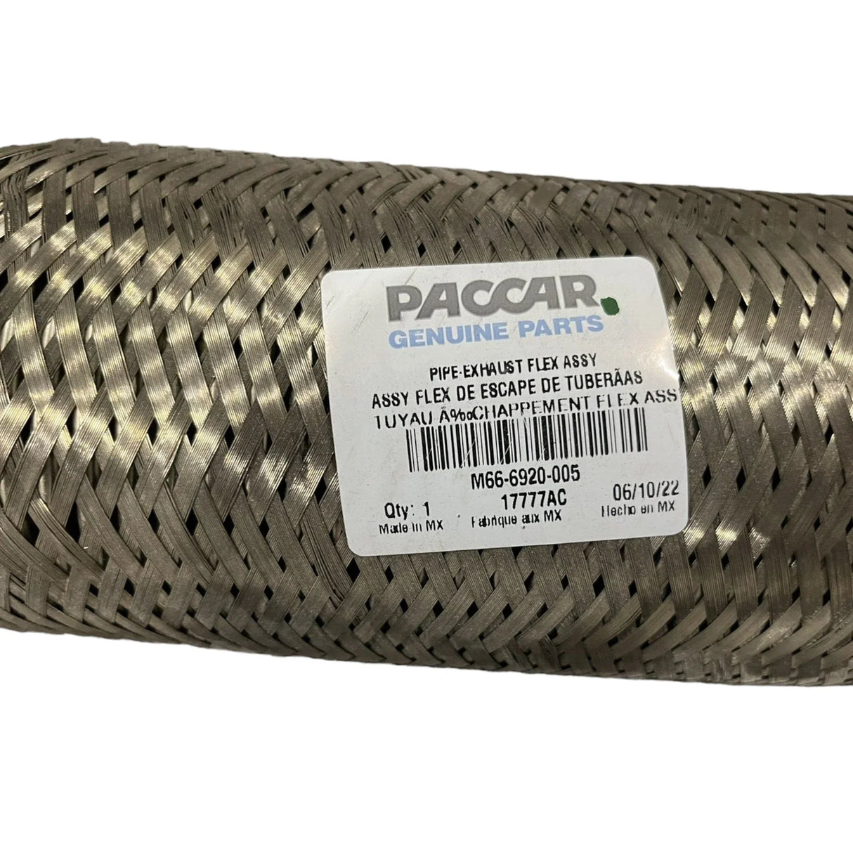 M66-6920-005 Genuine Paccar Exhaust Flex Pipe - Truck To Trailer