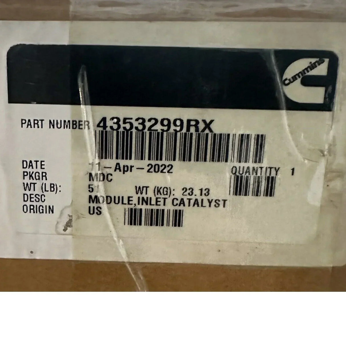 5287370RX Genuine Cummins Inlet Catalyst Module - Truck To Trailer