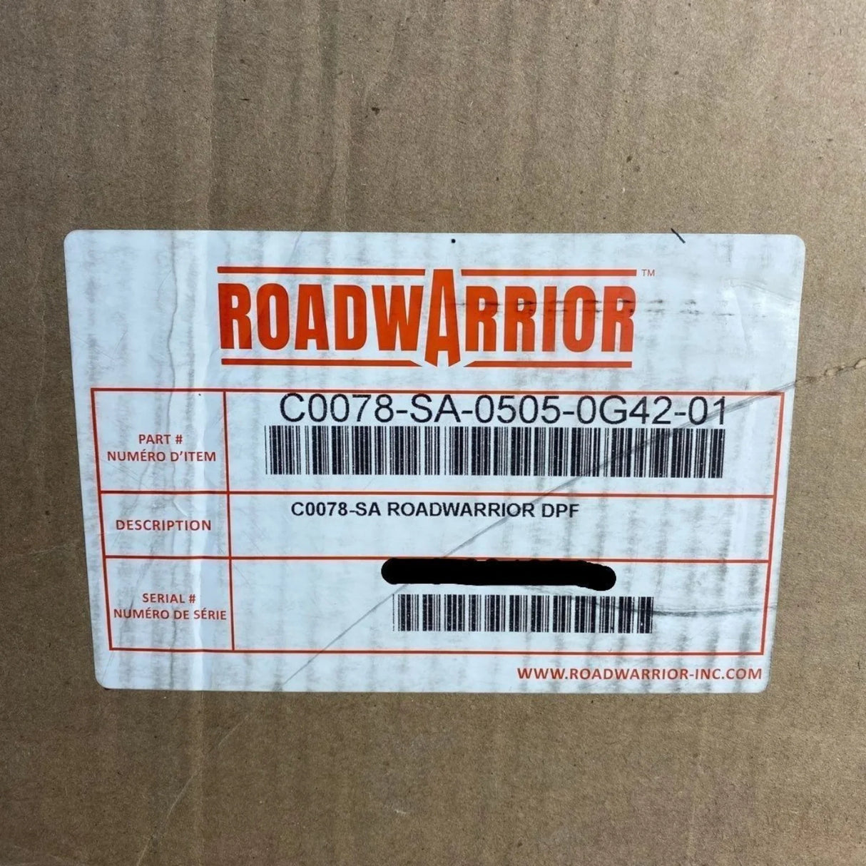C0078-SA Roadwarrior Dpf Diesel Particulate Filter - Truck To Trailer