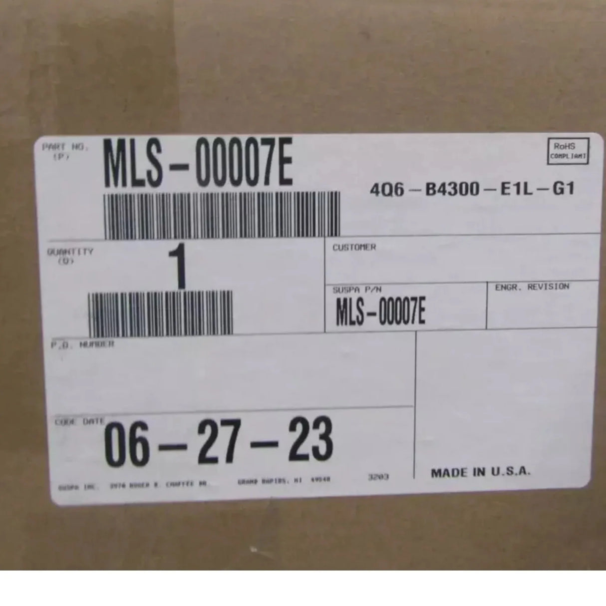 MLS-00007E Suspa Motor Driven Lift System - Truck To Trailer