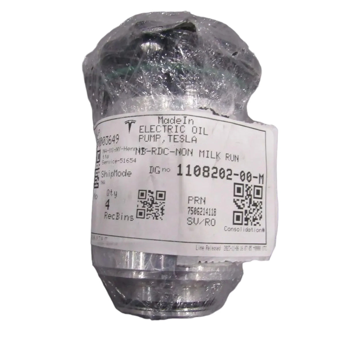 1108202 Genuine Tesla Oil Circulation Pump - Truck To Trailer